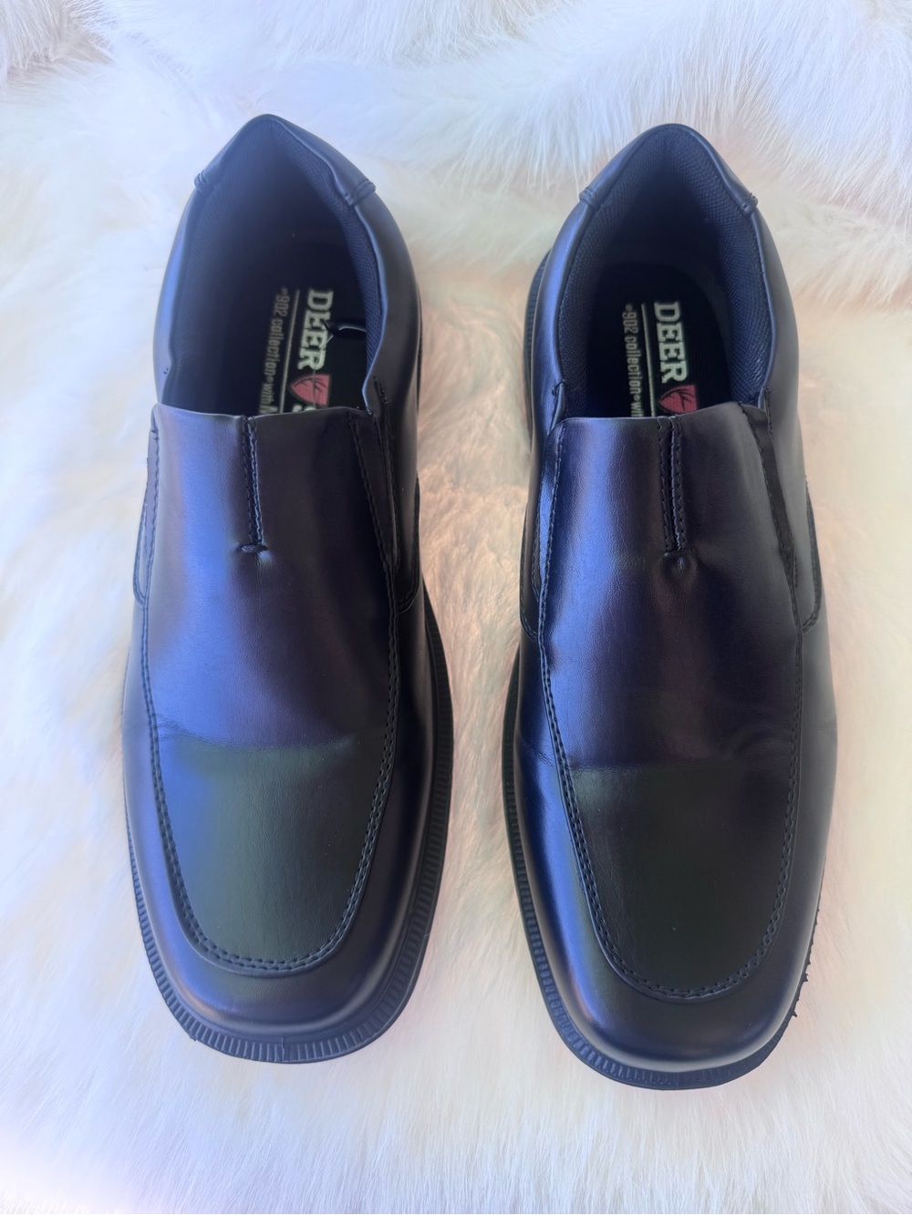 Deer Stags Men's Black Slip-On Dress Loafers